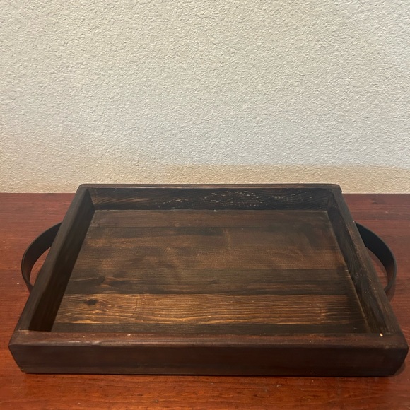 Rustic Serving Tray, Ottoman Tray,Serving Tray With Handles, Wood